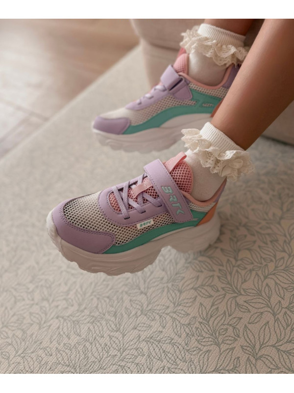 Buty Do Szkoły Dla Dziewczynek Sportowe Adidasy z Siatką Bartek 87008-16