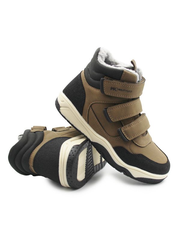 Ocieplane Buty Na Jesień i Zimę Dla Chłopca Młodzieżowe Wojtyłko 5Z26104 Brązowy