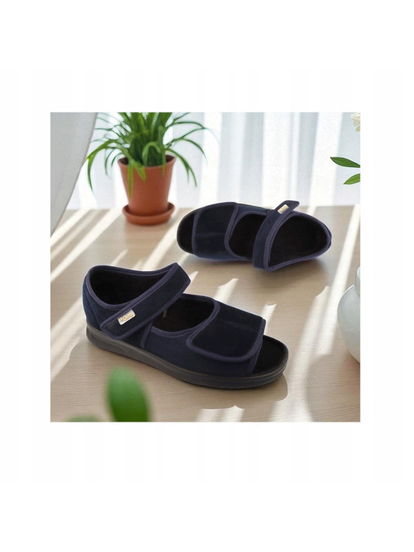 Obuwie domowe sandały damskie na szerokie stopy Dr Orto 589D002