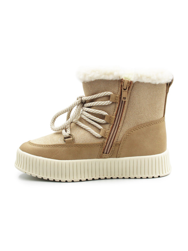 Ciepłe Śniegowce Dziewczęce Na Zimę Wojtyłko 4Z26102 Beżowy