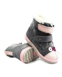 Buty Zimowe Dla Dziewczynek Ocieplane Wełną Bartek 84007-70