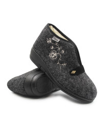 Pantofle dla seniorek na zimę ocieplane wełną DR ORTO 031D028