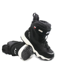 Dziecięce Buty Zimowe Ocieplane Czarne Wodoodporne Bartek 86307-81