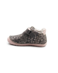 Buty Na Jesień Dla Dziewczynki w Kwiatuszki Barefoot DD STEP S070-52724B Dark Grey