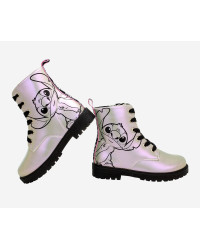 Holograficzne Buty Dla Dziewczynek Na Jesień z Ocieplanym Kocykiem Kozaki Stitch Bartek 88009-19