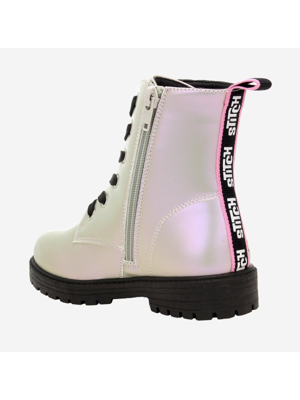 Holograficzne Buty Dla Dziewczynek Na Jesień z Ocieplanym Kocykiem Kozaki Stitch Bartek 88009-19