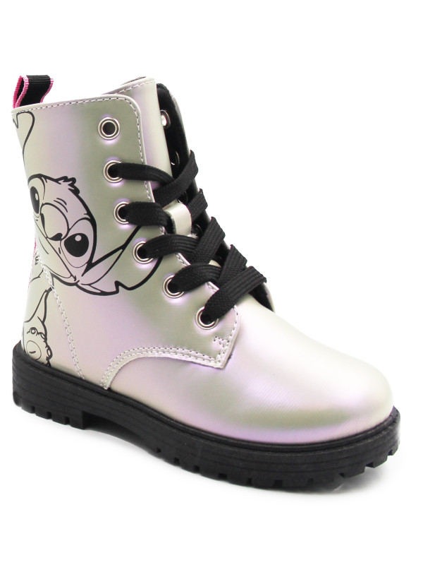 Holograficzne Buty Dla Dziewczynek Na Jesień z Ocieplanym Kocykiem Kozaki Stitch Bartek 88009-19