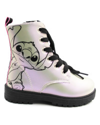 Holograficzne Buty Dla Dziewczynek Na Jesień z Ocieplanym Kocykiem Kozaki Stitch Bartek 88009-19