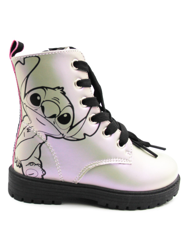 Holograficzne Buty Dla Dziewczynek Na Jesień z Ocieplanym Kocykiem Kozaki Stitch Bartek 88009-19