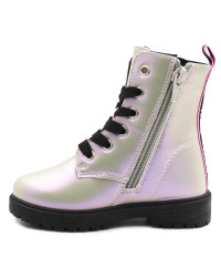 Holograficzne Buty Dla Dziewczynek Na Jesień z Ocieplanym Kocykiem Kozaki Stitch Bartek 88009-19