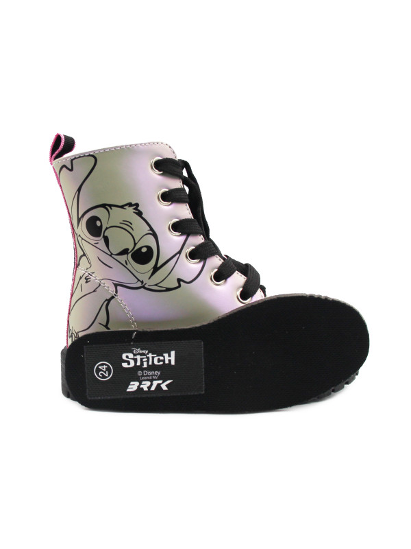 Holograficzne Buty Dla Dziewczynek Na Jesień z Ocieplanym Kocykiem Kozaki Stitch Bartek 88009-19