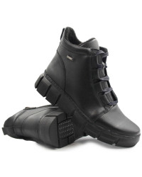 Buty Zimowe Damskie Ocieplane Botki Helios 523 Czarne