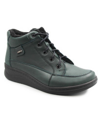 Ocieplone Buty Damskie Na Zimę Sznurowane Helios 553 Zielony