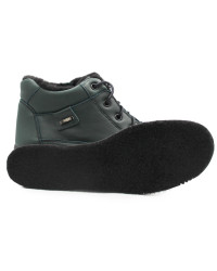 Ocieplone Buty Damskie Na Zimę Sznurowane Helios 553 Zielony