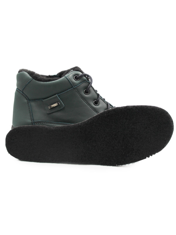 Ocieplone Buty Damskie Na Zimę Sznurowane Helios 553 Zielony