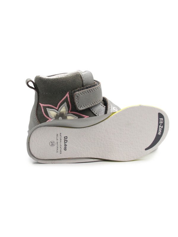 Buty Dziewczęce Na Jesień z Kwiatuszkiem DD STEP A050-52429BM Grey