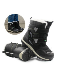 Czarne Śniegowce Chłopięce Młodzieżowe Wojtyłko 5ZŚ26114