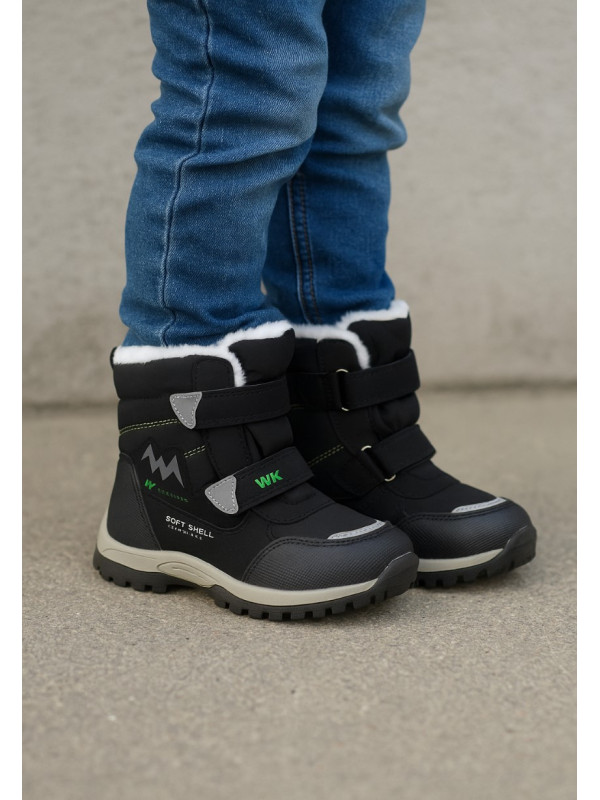 Czarne Śniegowce Chłopięce Młodzieżowe Wojtyłko 5ZŚ26114