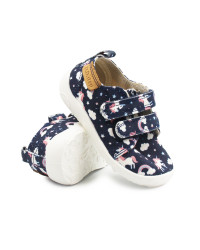 Trampki Do Szkoły i Przedszkola Dla Dziewczynki w Jednorożce Barefoot DD STEP C086-52832Z Royal Blue