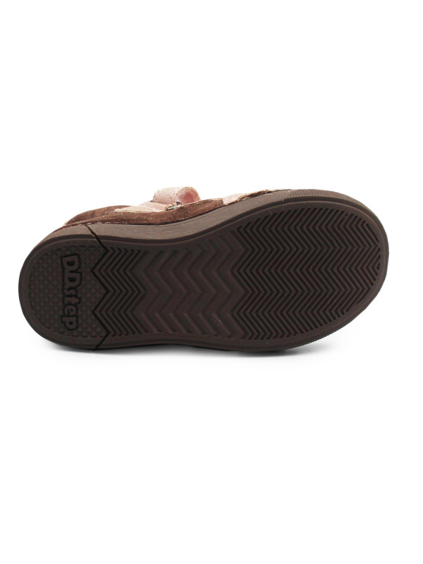 Dziecięce Buty Na Jesień Dla Dziewczynek LED z Jednorożcem DD STEP A068-52459AM Chocolate
