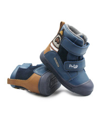 Buty Dla Chłopczyka Jesień i Zima Ocieplane Wodoodporne PONTE DA06-5-2968A Royal Blue