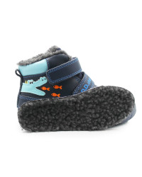 Chłopięce Buty Na Zimę z Krokodylem DD STEP W082-52462AMO Royal blue