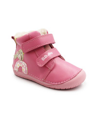 Różowe Buty Na Zimę Dla Dziewczynek Barefoot DD STEP W070-52624BV Pink