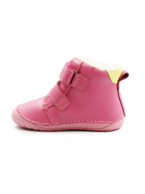 Różowe Buty Na Zimę Dla Dziewczynek Barefoot DD STEP W070-52624BV Pink
