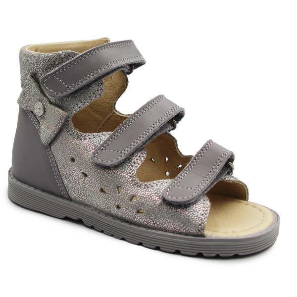 Sandałki z wysokim zapiętkiem dla dziewczynki do szkoły Bartek 86803-021