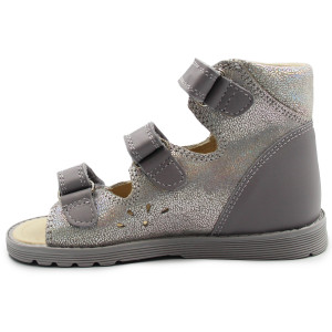 Sandałki z wysokim zapiętkiem dla dziewczynki do szkoły Bartek 86803-021