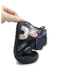 Buciki Zimowe Dla Dziewczynek Na Rzep Barefoot DD STEP W070-52624Z Royal Blue