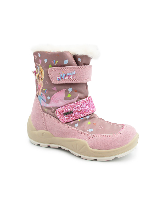 Śniegowce Dla Dziewczynek Różowe z Syrenką Merlinda Mermaid Magic Primigi 8881900