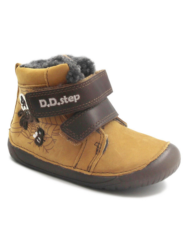 Zimowe Buty Chłopięce Ocieplane Barefoot D.D.Step W070-111A Bronze