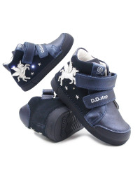 Jesienne Buty Dziewczęce Świecące LED z Jednorożcem DD STEP A068-52459M Royal Blue