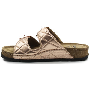 Metaliczne klapki dla kobiet na lato do pracy Scholl bora 2 straps med MF312661853