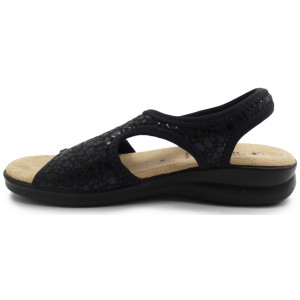 Damskie Sandały Dla Seniora Miękkie Sanital Flex eximp 8041.17 czarny
