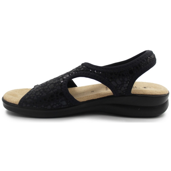 Damskie Sandały Dla Seniora Miękkie Sanital Flex eximp 8041.17 czarny