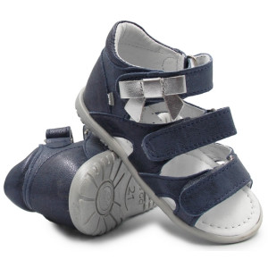 Eleganckie Sandały Dla Dziewczynek Na Rzepy Z Kokardką Emel e 2090b