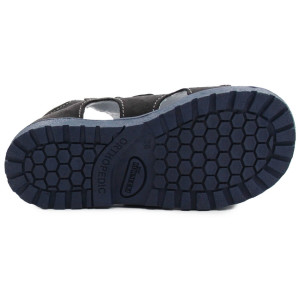 Kapcie dla dzieci ze skóry naturalnej i obcasem thomasa do przedszkola Kornecki OR 03 ciemny szary