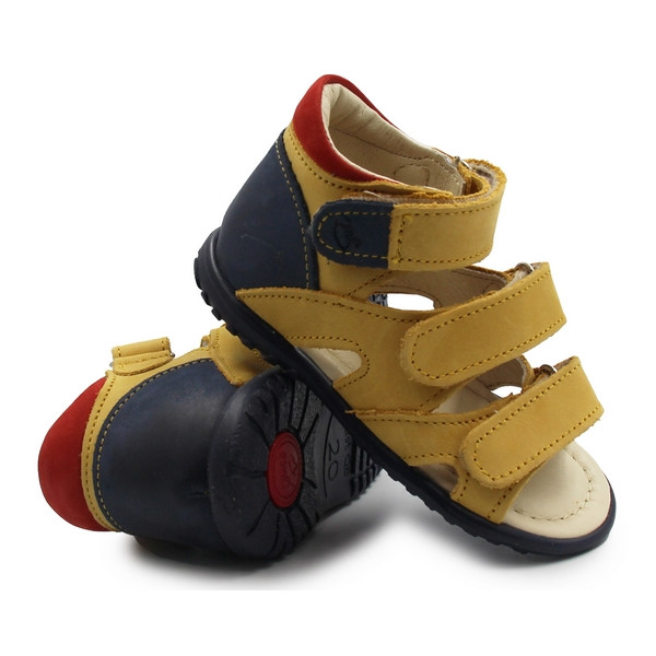 Sandały Buty Emel e 2386-17 Chłopięce Sandały z wygodnym zapięciem na Rzepy