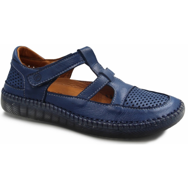 Półbuty Damskie Miękkie Elastyczne Barefoot Wyciągana Wkładka Manitu 840071-05 blau