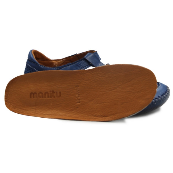Półbuty Damskie Miękkie Elastyczne Barefoot Wyciągana Wkładka Manitu 840071-05 blau