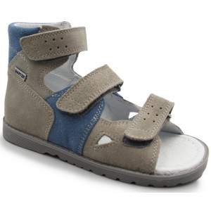 Sandały dla chłopca do przedszkola ze skóry naturalnej Bartek 81804-020