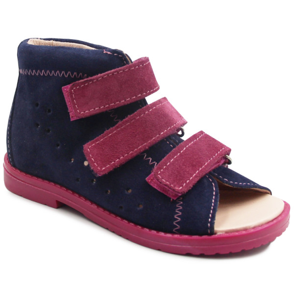 Sandały ortopedyczne z obcasem thomasa dla dziewczynki do przedszkola Dawid