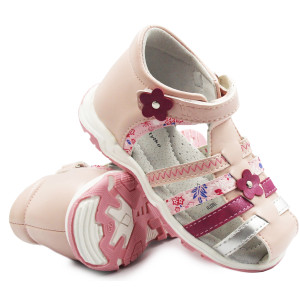 Dziewczęce Różowe Sandały...