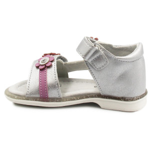 Sandały Dziewczęce Wojtyłko Srebrne 1s22302