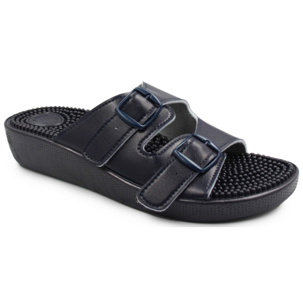 Masujące Klapki Damskie Do Pracy Fakirki 03/C2F Blue SILVA