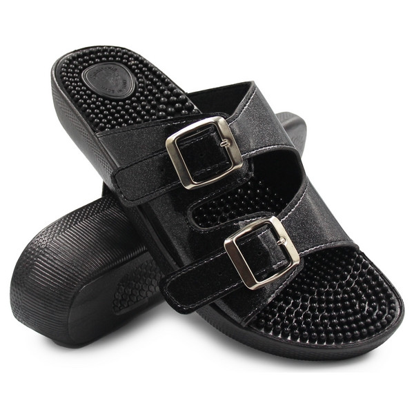 Klapki Damskie Fakirki 03/C2F Glitter Nero SILVA