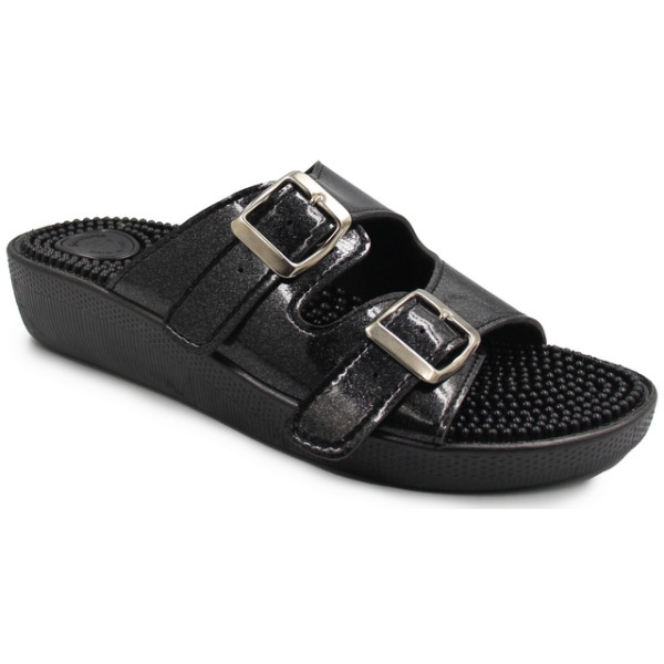 Klapki Damskie Fakirki 03/C2F Glitter Nero SILVA