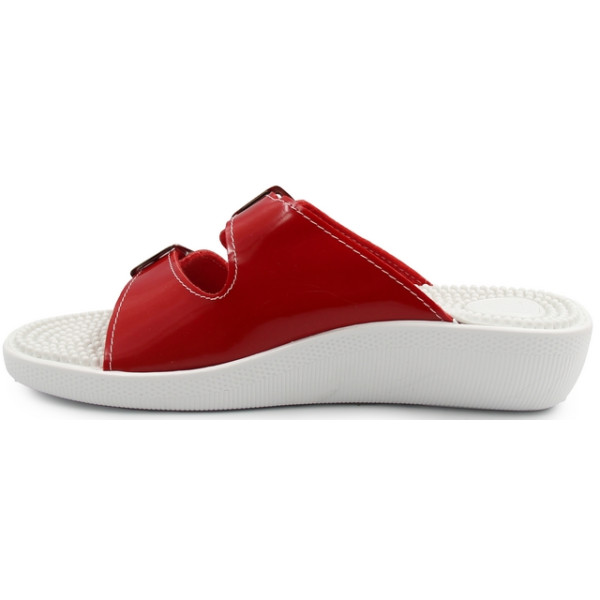Klapki Dla Kobiet Masujące Czerwone 03/C2F Rosso Vernice SILVA